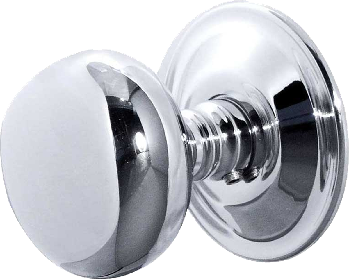 thumbnail image 2 of Haven Heritage Chrome Mortice Door Knob – Internal/Interior Use, Universal Reversible, 52mm Diameter (Multi-Pack Available) 2 of 4