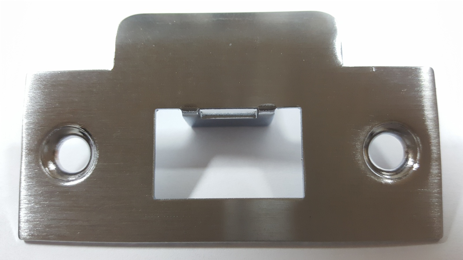 Door Latch Strike Plate Satin Chrome