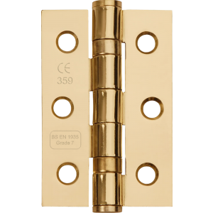 3 Inch Grade 7 Polished Brass Ball Bearing Fire Door Hinge