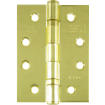 102mm CE11 Ball Bearing Hinge Polished Brass