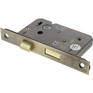  64mm Bathroom Lock Matt Antique Brass