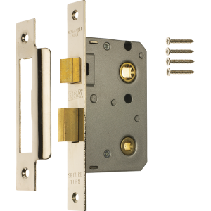  63mm Bathroom Lock Polished Chrome