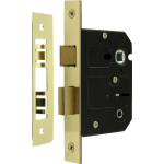  63mm Bathroom Sash-Lock Polished Brass