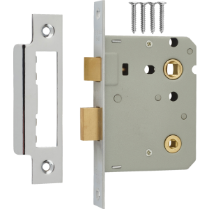  76mm Bathroom Lock Polished Chrome