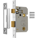  76mm Bathroom Lock Polished Chrome