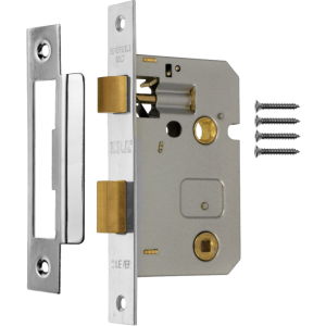  76mm Bathroom Lock Polished Chrome