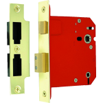  75mm Architectural Bathroom Sash-Lock Polished Brass