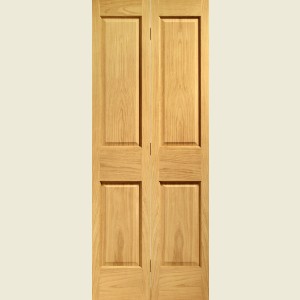 30 x 78 Victorian 4-Panel Oak Bi-Fold Door