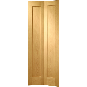 30 x 78 Pattern 10 4-Panel Oak Bi-Fold Door