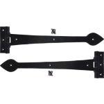 375mm Black Antique Plain Spear Hinges