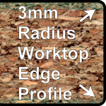 Bridgetown R3 Worktop Trims 3mm Double Radius