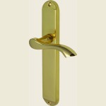 Clitheroe Algarve Polished Brass Door Handles