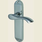 Chertsey Algarve Polished Chrome Small Plate Door Handles