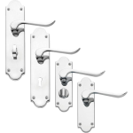 Clifton Chrissi Shaped Chrome Plated Door Handles