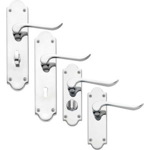  Chrissi Shaped Chrome Plated Door Handles