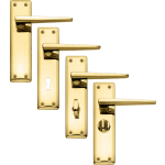 Crowborough Lugano Brass Door Handles