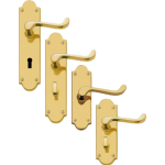 Banstead Scroll Levers On Shaped Back Plate Door Handles