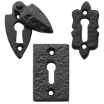 Merriway Open Escutcheon Keyhole Cover - Black Antique Finish, Pack Of 1
