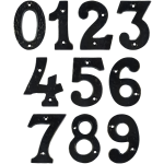 Fence Black Antique House Numbers