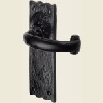 Norwich Colonial Black Iron Door Handles
