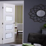 Stow on the Wold Contemporary 4 Light Etched Glass Doors White Primed