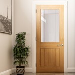 Woburn Ely Oak Half Glazed Doors