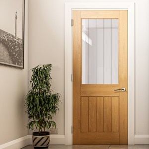Burnley Ely Oak Half Glazed Doors