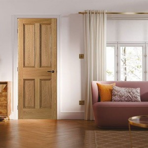 Castlebar Flat Four Panel Oak Doors