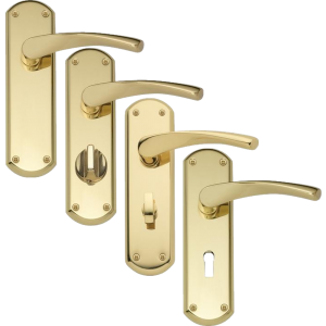 Noss Mayo Garda Brass Door Handles