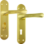 Leyton Genoa Polished Brass Door Handles