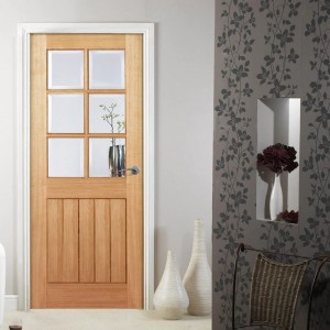 Eastleigh Mexicano Oak Six Light Glazed Doors