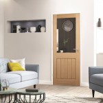 Prestwick Mexicano Oak Half Light Glazed Doors