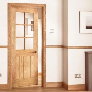 Helston Prefinished Oak Mexicano Six Light Glazed Doors