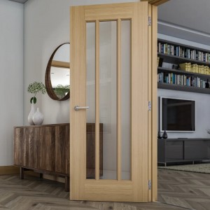  Norwich Oak Doors Clear Bevelled Glazing