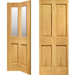 Kingswood Oak Four Panel Bi Fold Doors