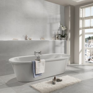 Stansted Showerwall Pearl Grey Gloss