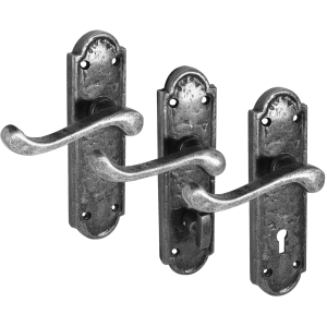 Louth Turnberry Pewter Door Handle Sets