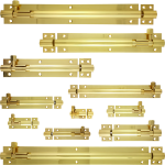 Derby Polished Brass Straight Barrel Bolts