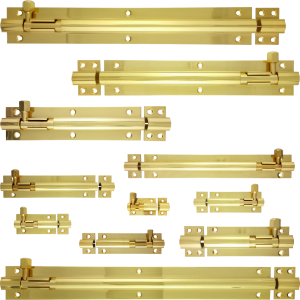 Chertsey Polished Brass Straight Barrel Bolts