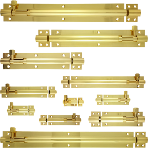 Totton Polished Brass Straight Barrel Bolts