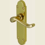 Nottingham Savoy Polished Brass Door Handles