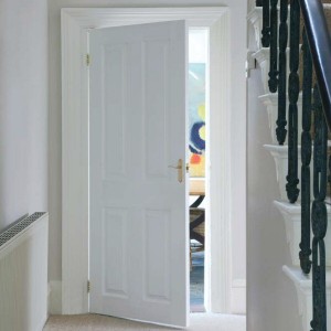  White Primed Solid Canterbury Four Panel Doors