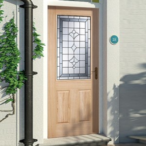 Ilkeston Winchester Oak Glazed Doors