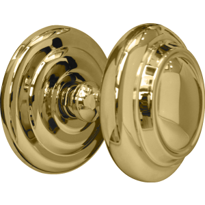 Sloane Large Centre Door Knob Polished Brass