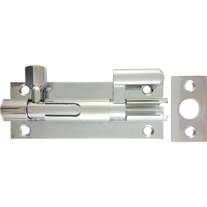 102mm x 38mm Architectural Necked Barrel Bolt Polished Chrome