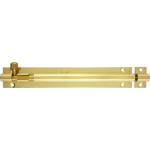 152mm x 25mm Straight Barrel Bolt Polished Brass