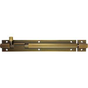 203 x 32mm Architectural Straight Barrel Bolt Antique Brass