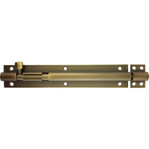 203mm x 38mm Architectural Straight Barrel Bolt Antique Brass