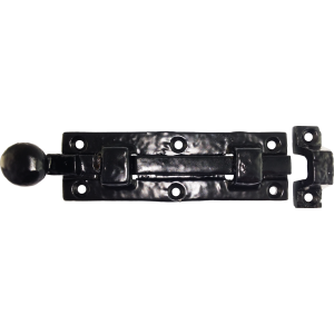 125mm Antique Black Button Tail Straight Door Bolt