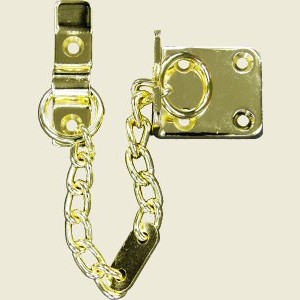 Heavy Door Chain Polished Brass